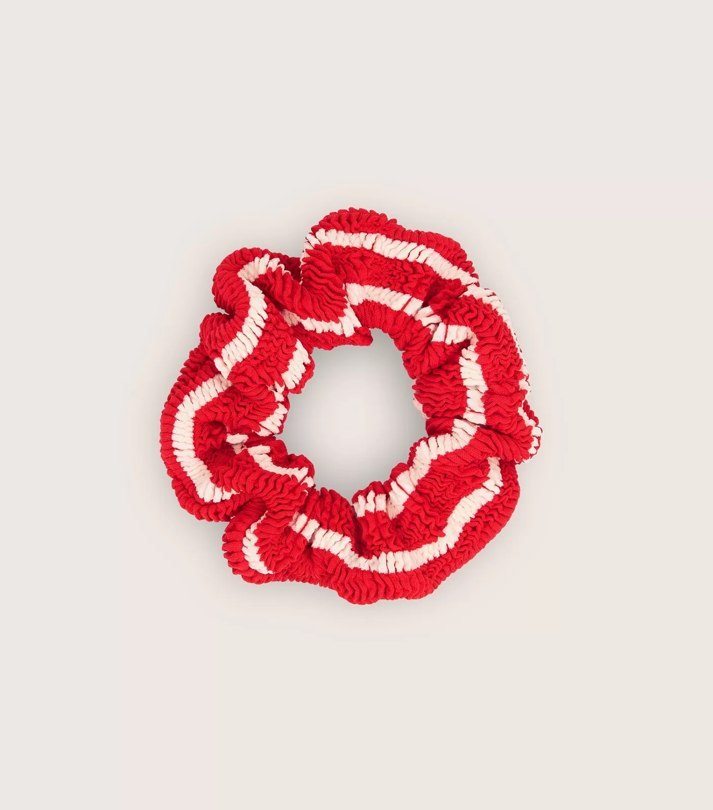 Hunza G Scrunchies-Scrunchie - Red/White Stripe