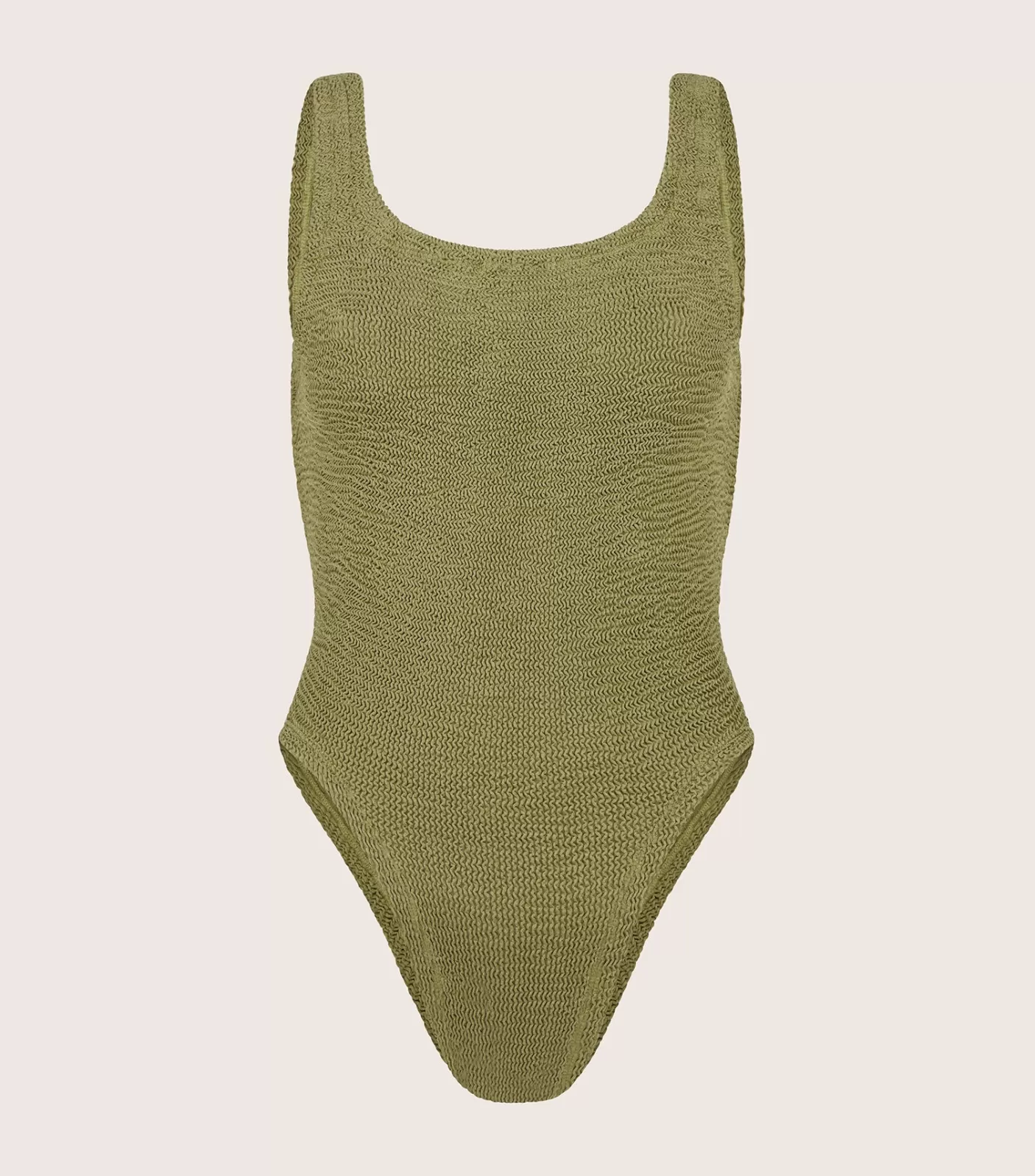 Hunza G Square Neck-Square Neck Swim - Metallic Moss