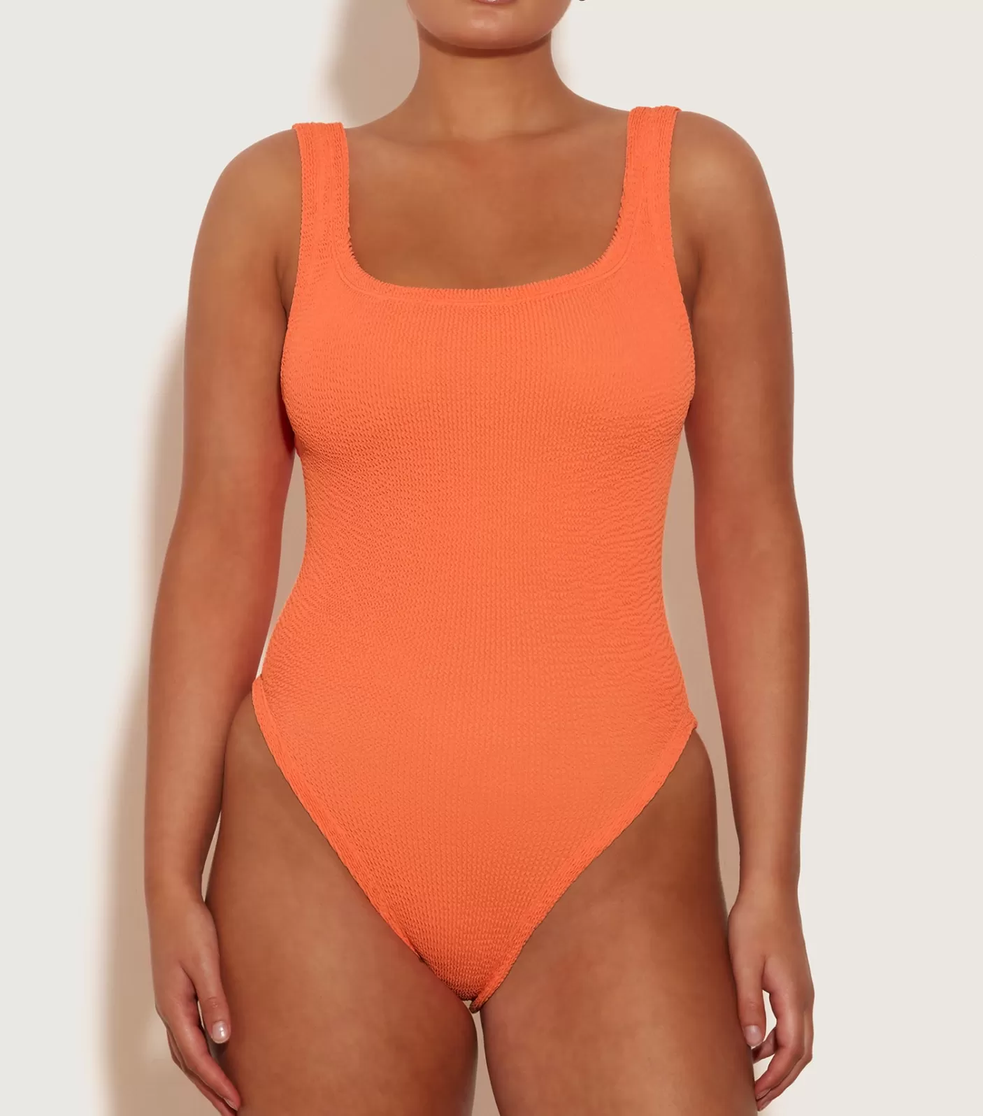 Hunza G Square Neck-Square Neck Swim - Orange