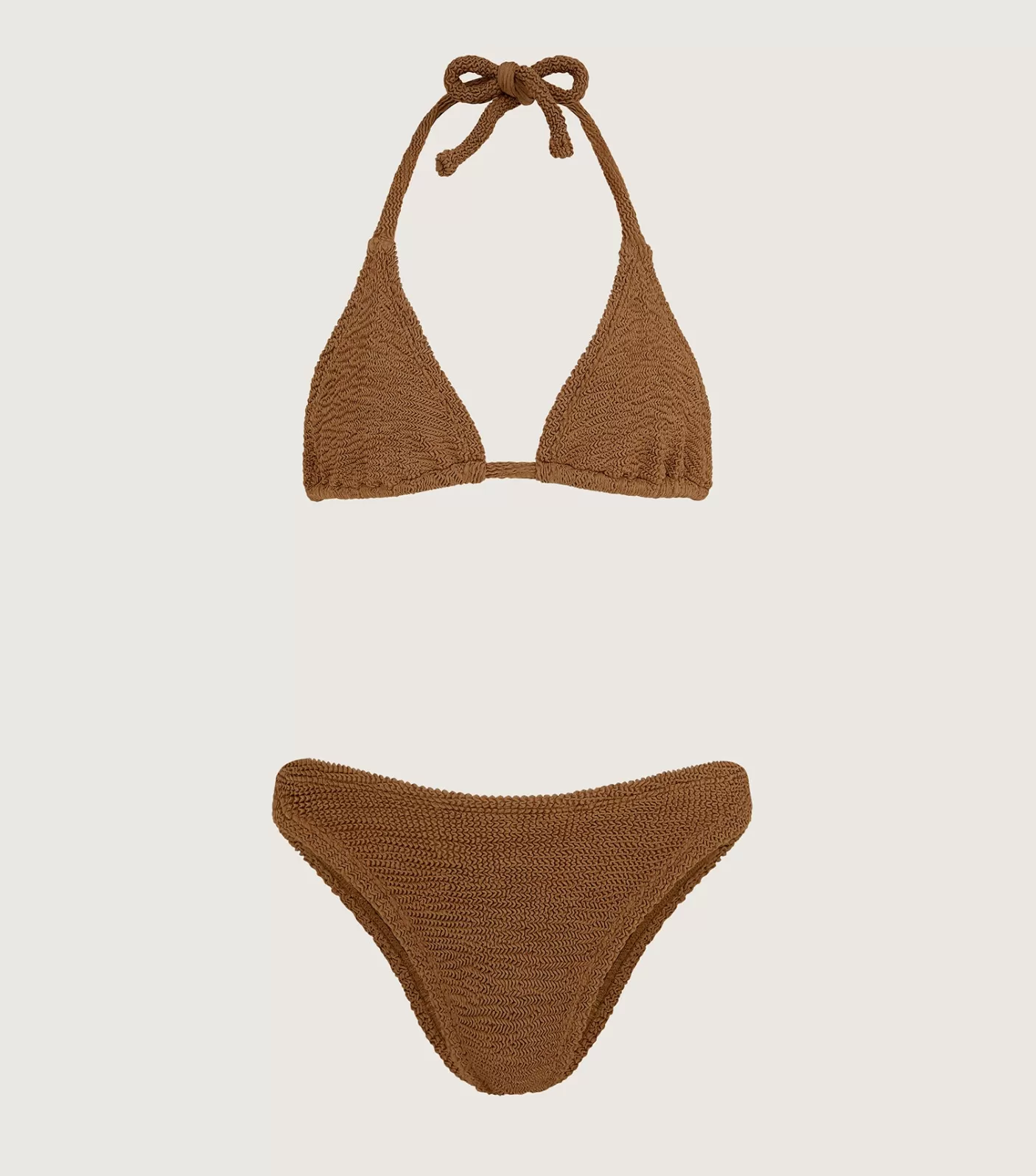 Hunza G Triangle | Bikini Sets-Tammy Bikini - Metallic Cocoa