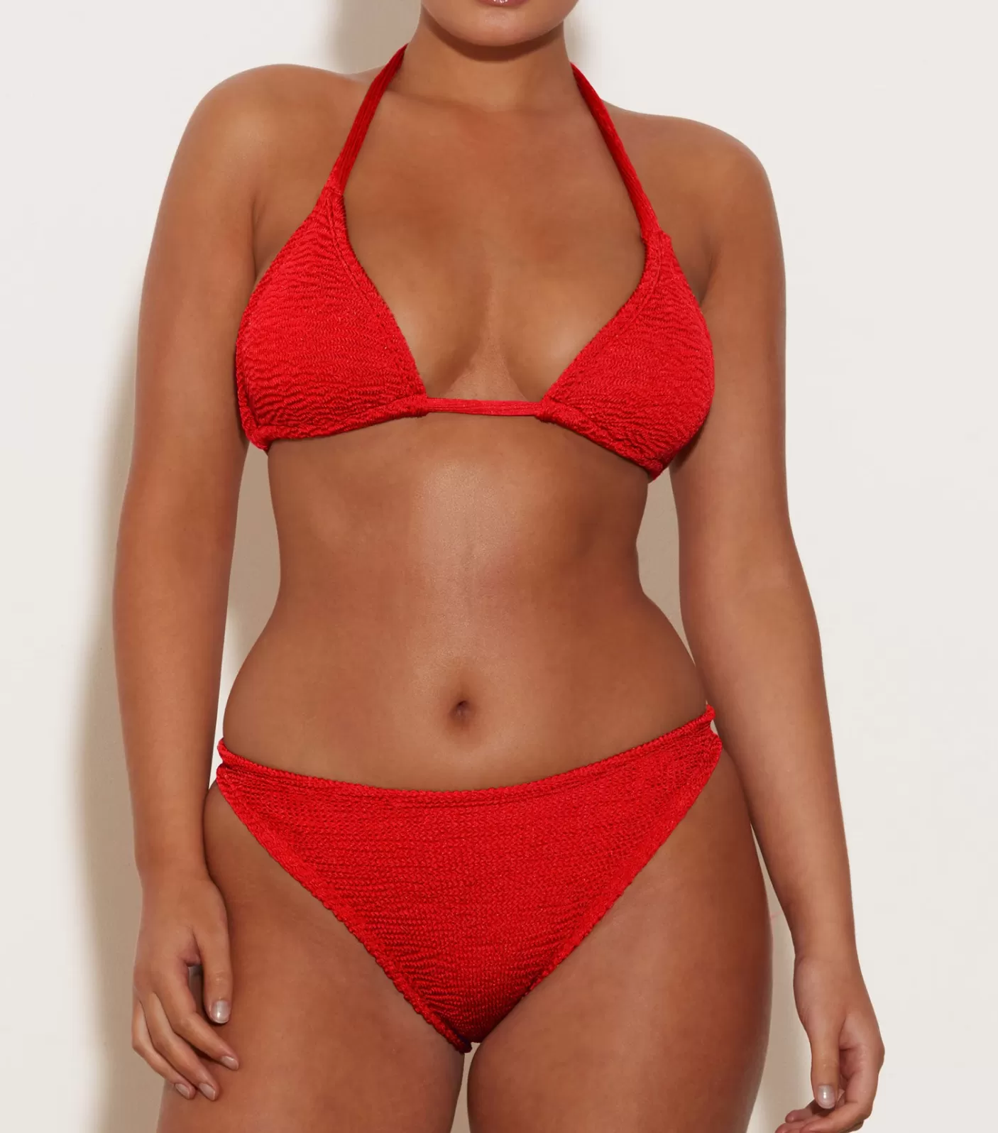 Hunza G Triangle | Bikini Sets-Tammy Bikini - Red