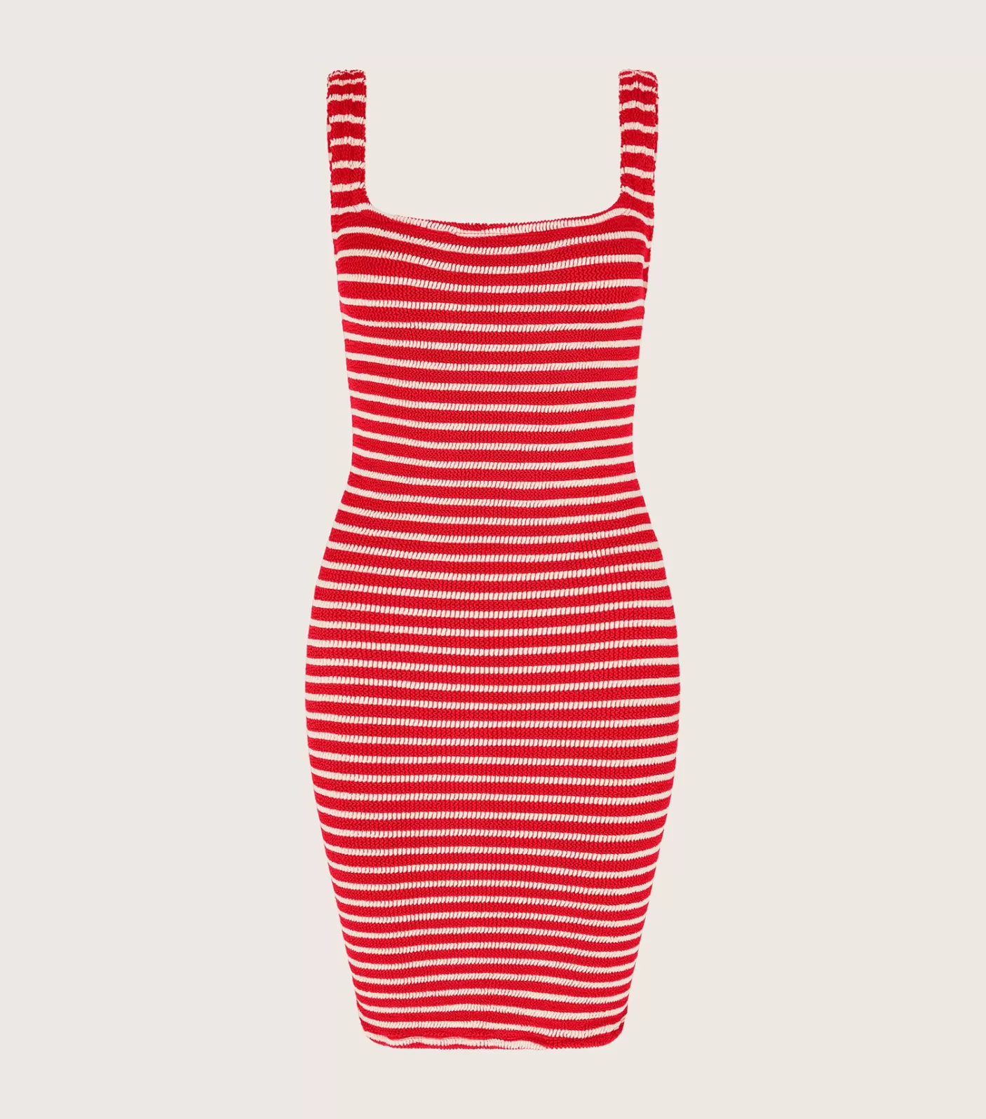 Hunza G Dresses-Tank Dress - Red/White Stripe