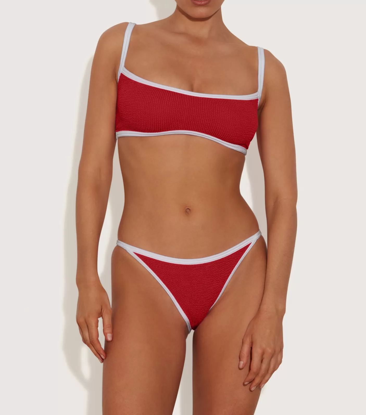 Hunza G Bikini Sets | Bralette-Tyler Bikini - Red/White